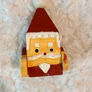🪩 tiny wooden santa claus primitive